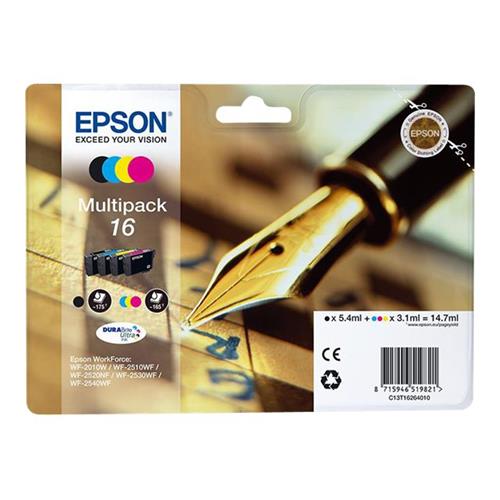 CARTUCHO T162640 ( 16 ) ( MULTIPACK ) (NEGRO/CIAN/MAGENTA/AMARILLO) EPSON