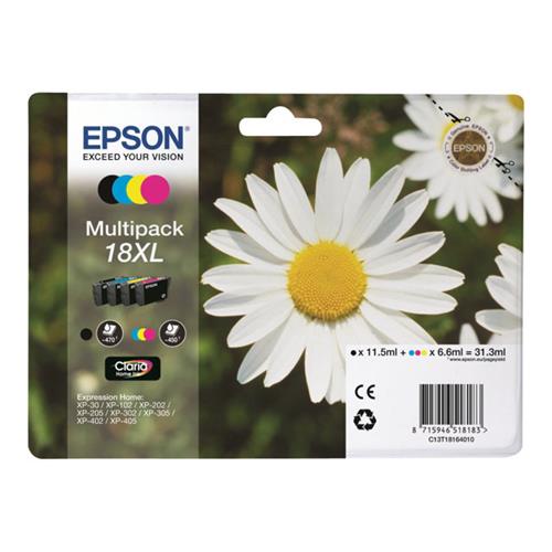 CARTUCHO T181640 ( 18XL )(PACK)(NEGRO/CIAN/MAGENTA/AMARILLO) EPSON XP30