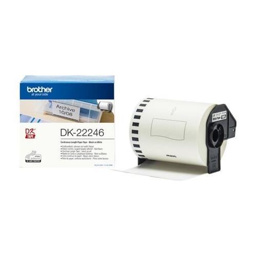 CINTA DK22246 ROLLO DE PAPEL TERMICO CONTINUO ADHESIVO BLANCO 103MM 30,48M