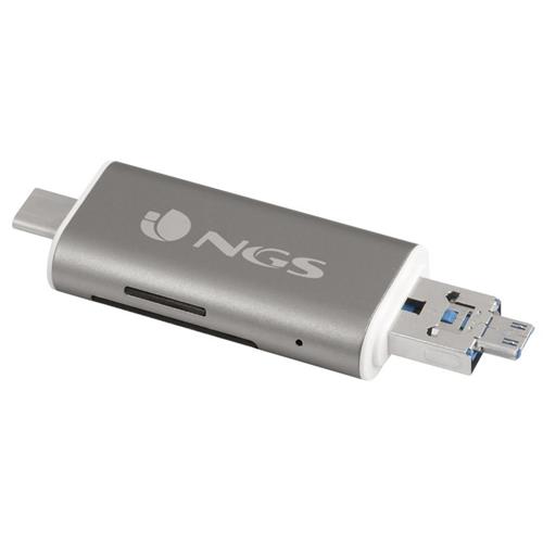 LECTOR TARJETAS EXTERNO NGS ALLYREADER USB 2.0 / USB-C / MICROUSB