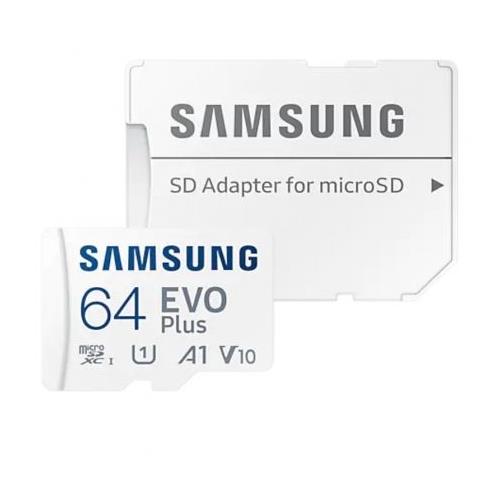 MEMORIA MICROSD 64GB SAMSUNG EVO PLUS 2021 C10 130MB CON ADAP SD