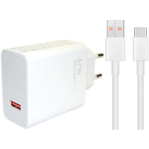 CARGADOR XIAOMI 67W 1 X USB + CABLE USB-C BHR6035EU