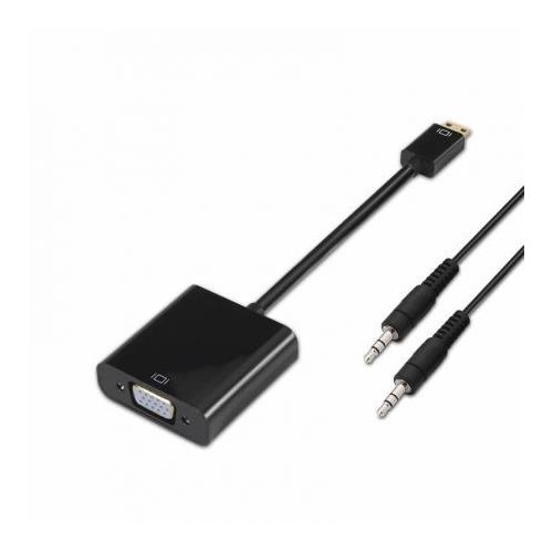 ADAPTADOR MINIHDMI MACHO A VGA HEMBRA + AUDIO AISENS A122-0127