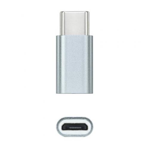 ADAPTADOR USB-C MACHO A MICROUSB HEMBRA NANOCABLE 10.02.0011