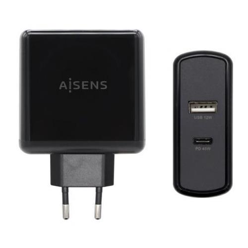 CARGADOR DE PARED 57W AISENS ASCH-2PD45A-BK NEGRO  1 X USB / 1 X USB-C