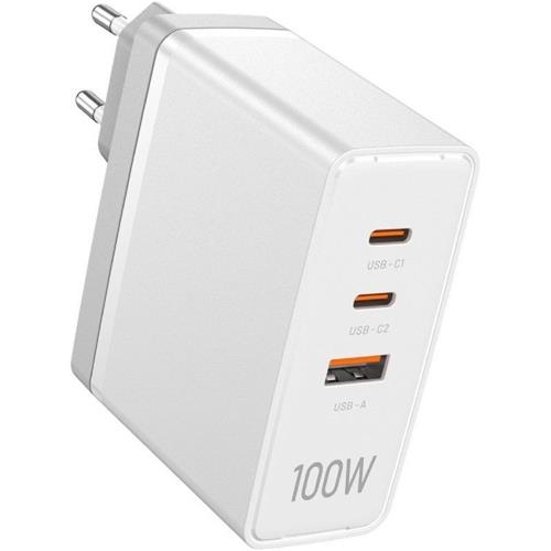 CARGADOR DE PARED 100W VENTION FEGW0 2XUSB-C  1XUSB BLANCO