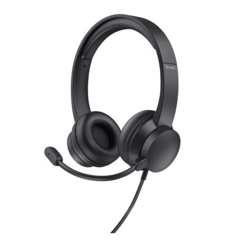 AURICULARES CON MICROFONO TRUST AYDA JACK 3.5 NEGRO 25087