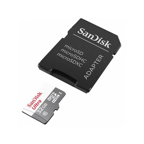 MEMORIA MICROSD 32GB SANDISK ULTRA 100MB CON ADAP SD SDSQUNR-032G-GN3MA
