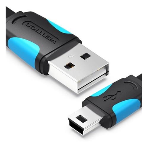 CABLE USB 2.0 MACHO A MINIUSB MACHO 0.50M NEGRO VENTION VAS-A14-B050