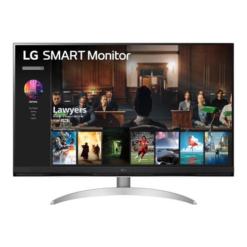 MONITOR 31.5" LG SMART S32Q700S-W  4K SMART TV MULTIMEDIA PLATA Y BLANCO