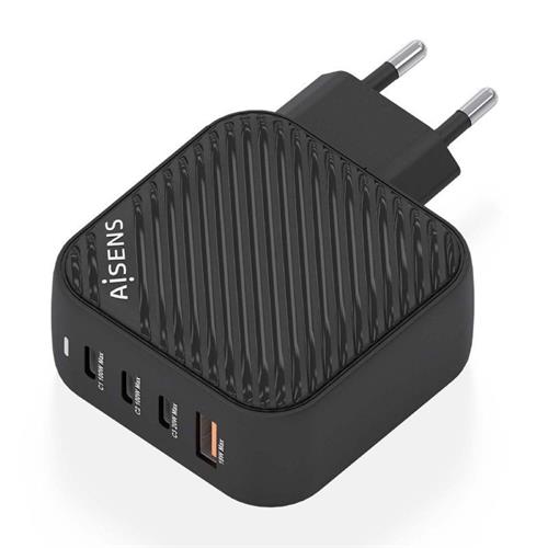 CARGADOR DE PARED 100W AISENS ASCH-100W4P029-BK NEGRO 3XUSB-C 1XUSB