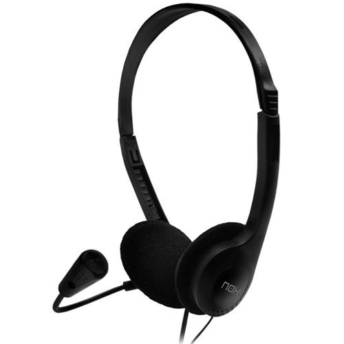 AURICULARES CON MICROFONO NOX VOICE ONE JACK 3.5 NEGRO