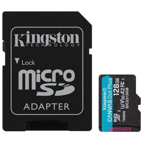 MEMORIA MICROSD 128GB KINGSTON GO PLUS  170MB CON ADAP SD SDCG3/128GB