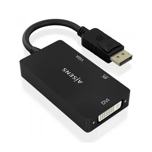 ADAPTADOR DIPLAYPORT MACHO A VGA HEMBRA - DVI HEMBRA- HDMI 4K HEMBRA  15CM