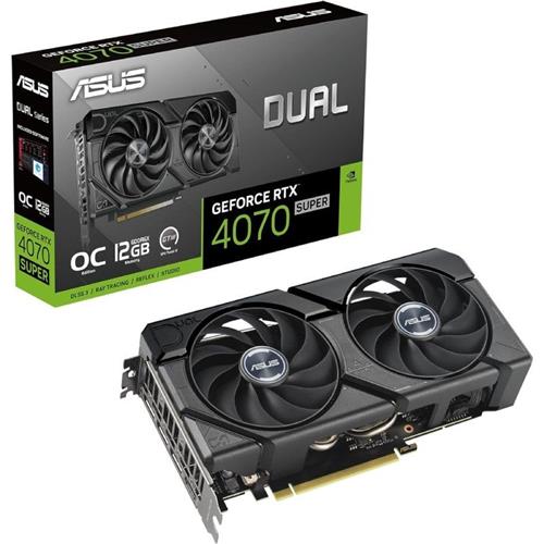 TARJETA GRAFICA ASUS DUAL GEFORCE RTX4070 SUPER EVO OC  12GB GDDR6X