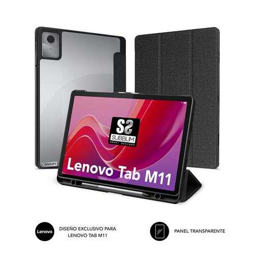 FUNDA TABLET 11" LENOVO M11  SUBBLIM CLEAR SHOCK NEGRO CST-5SC130