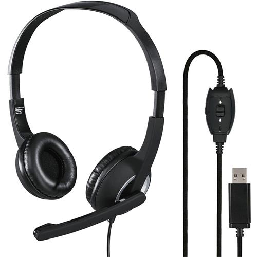 AURICULARES CON MICROFONO HAMA HS-USB250 V2 USB  NEGRO 139934