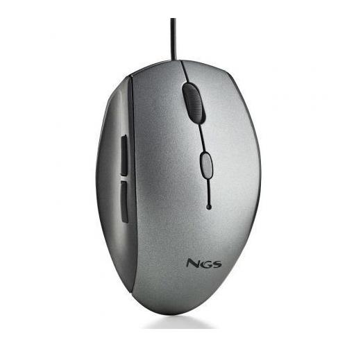 RATON ERGONOMICO NGS MOTH GRAY 1600DPI GRIS