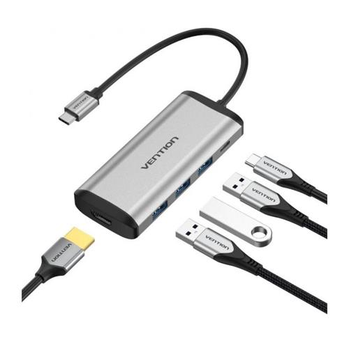 HUB USB-C VENTION CNBHB  1 HDMI 4K / 3 USB / 1 USB-C PD