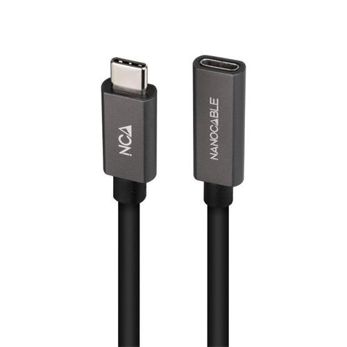 CABLE USB 3.2 ALARGADOR  USB-C M A USB-C H 2M NEGRO NANOCABLE 10.01.4402