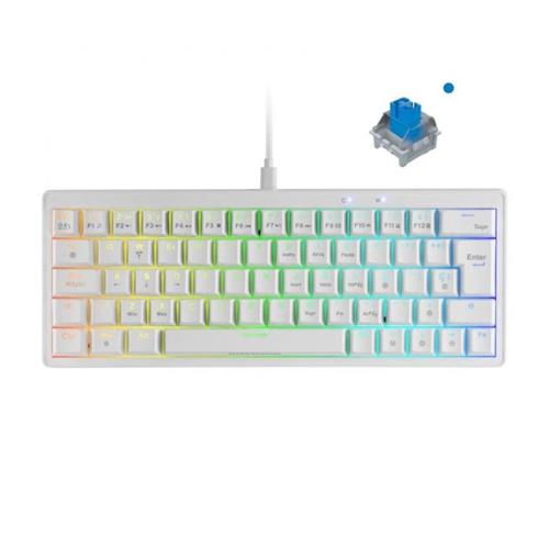 TECLADO GAMING MECANICO MARS GAMING MKMINIPRO BLANCO SWITCH AZUL