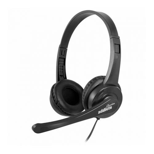 AURICULARES CON MICROFONO NGS VOX505 NEGRO USB