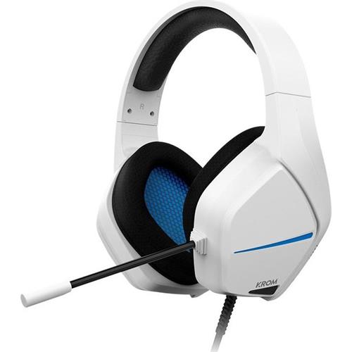 AURICULARES GAMING CON MICROFONO KROM KOPA MOVE  JACK 3.5 BLANCO