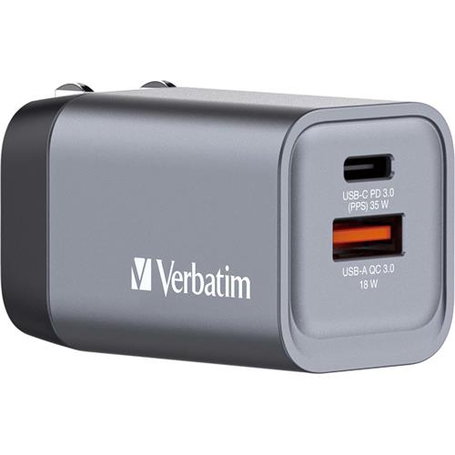 CARGADOR DE PARED 63W VERBATIM GNC-35 USB-C / USB 32200