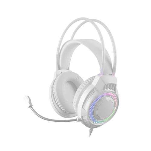 AURICULARES GAMING CON MICROFONO MARS GAMING MH124 JACK 3.5  BLANCO