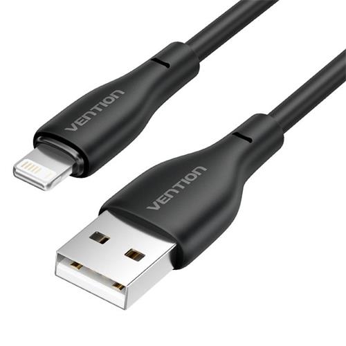 CABLE USB 2.0 A LIGHTNING MACHO 1M. NEGRO  VENTION H26BF