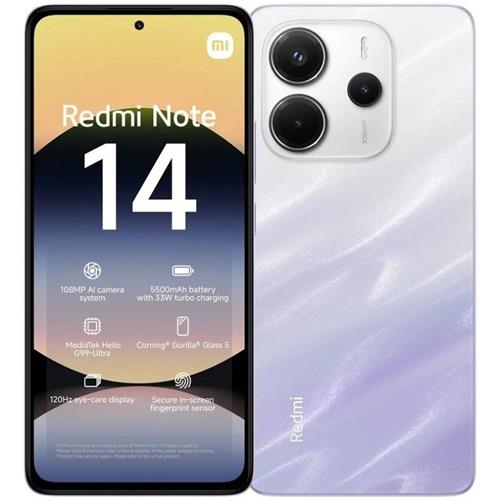 SMARTPHONE XIAOMI REDMI NOTE 14 4G 6GB 128GB 6.67"  PURPURA