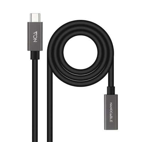 CABLE USB 3.2 ALARGADOR  USB-C M A USB-C H 1.5M NEGRO NANOC 10.01.4401-L150