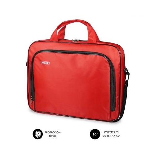 MALETIN PORTATIL 15.4" - 15.6" - 16" SUBBLIM OXFORD ROJO SUB-LB-1OLB052