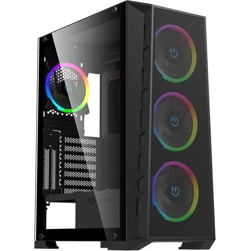 SEMITORRE GAMING HIDITEC MH12 METAL MESH ARGB SIN FUENTE NEGRO