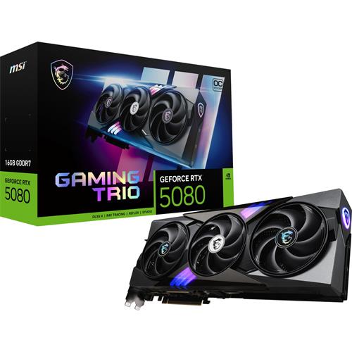 TARJETA GRAFICA MSI GEFORCE RTX5080 16G TRIO GAMING  OC  16GB GDDR7