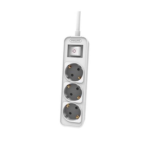 REGLETA CON INTERRUPTOR PHILIPS CHP2134W 3 TOMAS CABLE 1.5M BLANCO