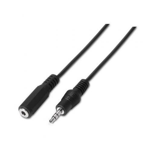 Cable 3.5 Macho a 3.5 Hembra 3 metros color negro