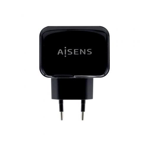 CARGADOR USB ENCHUFE PARED AISENS A110-0440 NEGRO 2XUSB 3.4A 17W